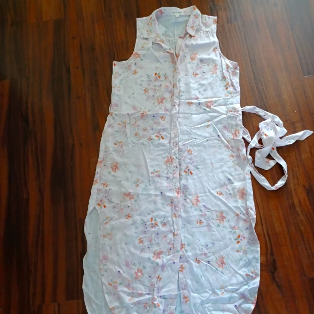 New ANTHROPOLOGIE Cloth & Stone Floral Button Shirt Dress Sleeveless - Picture 3 of 12